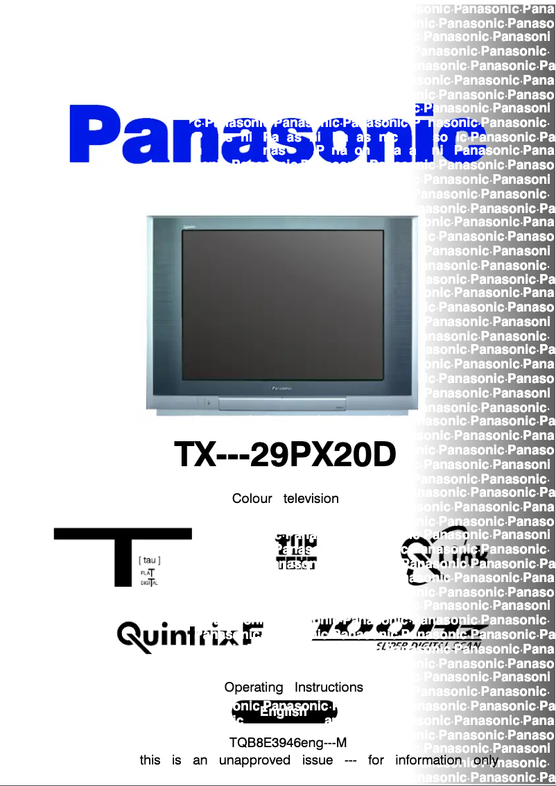 Imagen de la primera página del manual del dispositivo TX-29PX20D