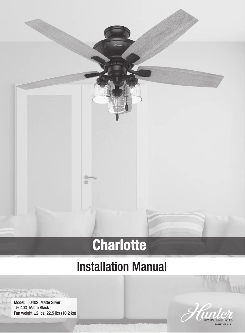 Imagen de la primera página del manual del dispositivo Charlotte 50402