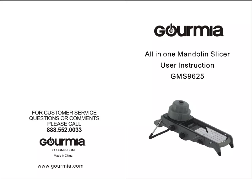 Página 1 del manual Manual de usuario Gourmia GMS9625