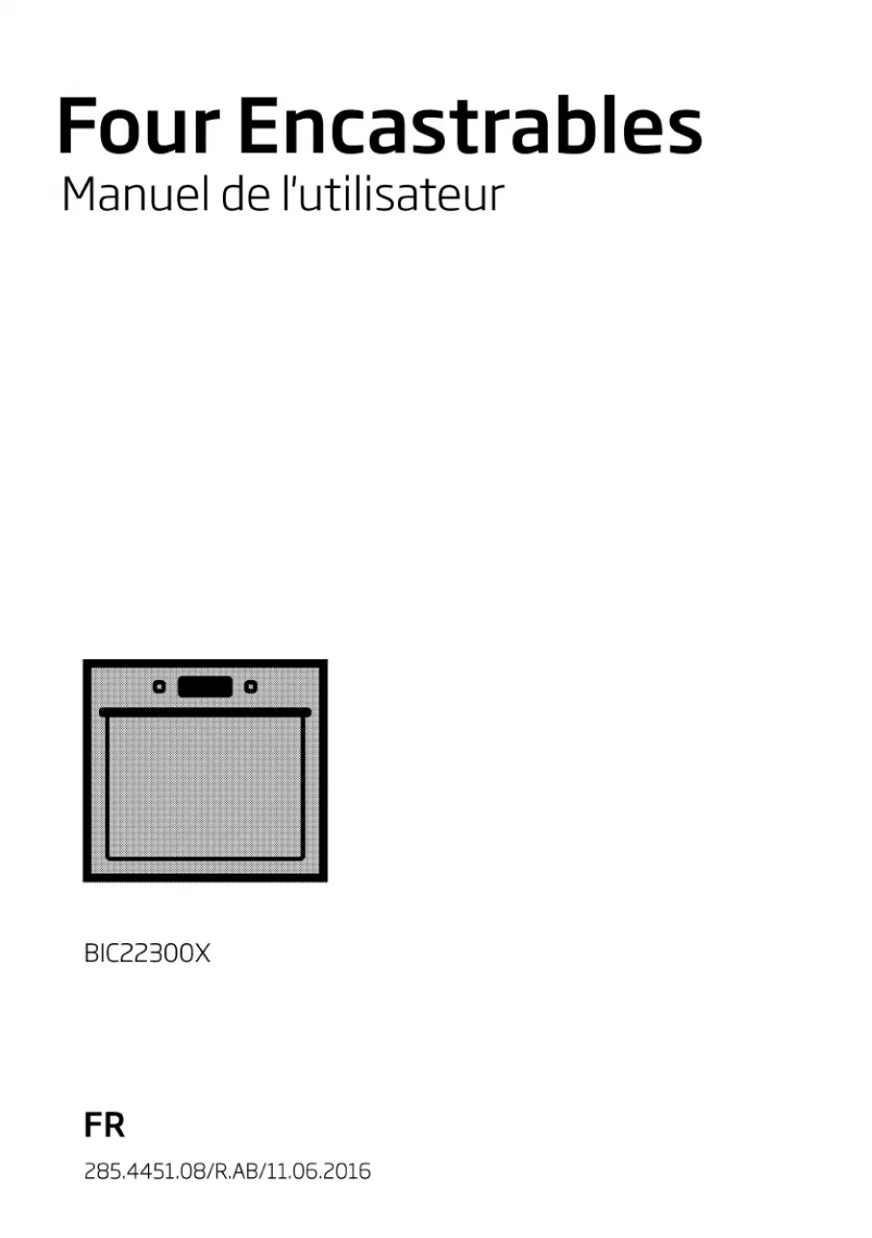 Imagen de la primera página del manual del dispositivo BIC 22300 X