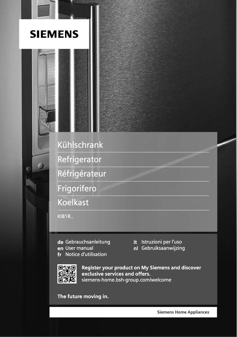 Página nº 1 - Manual de usuario Siemens MKK81RADE0