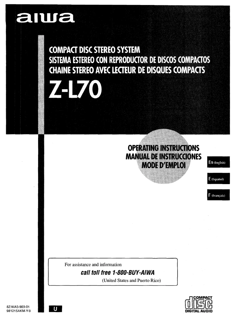 Página nº 1 - Manual de usuario Aiwa Z-L70
