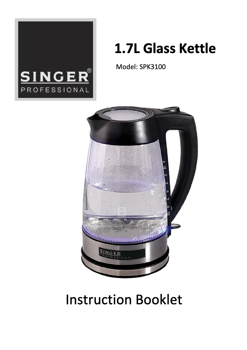 Página 1 del manual Manual de usuario Singer SPK3100