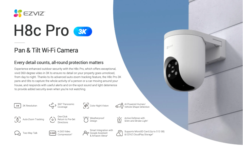 Página nº 1 - Ficha técnica EZVIZ H8c Pro 3K