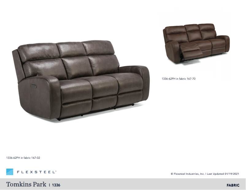 Página 1 del manual Manual de instrucciones Flexsteel Tomkins Park 1336-62PH