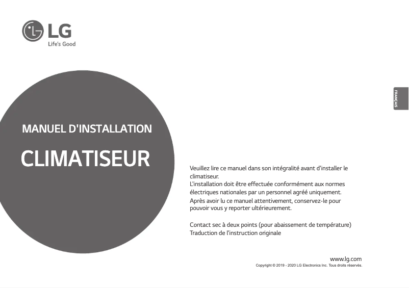 Página 1 del manual Manual de usuario LG PDRYCB400