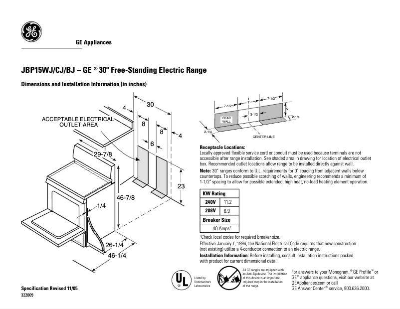 Imagen de la primera página del manual del dispositivo JBP15BJBB