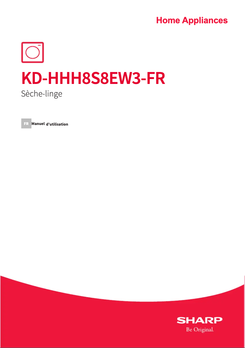 Página 1 del manual Manual de usuario Sharp KD-HHH8S8EW3-FR