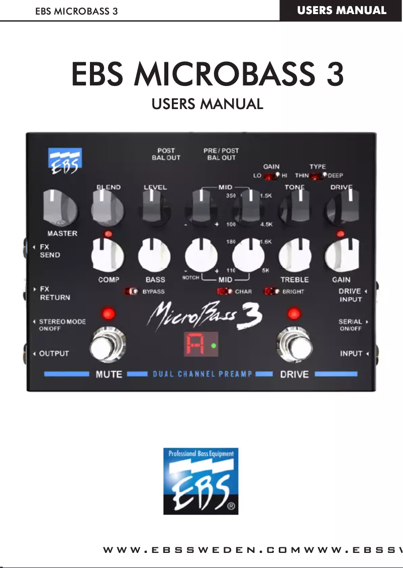 Página 1 del manual Manual de usuario EBS MicroBass 3