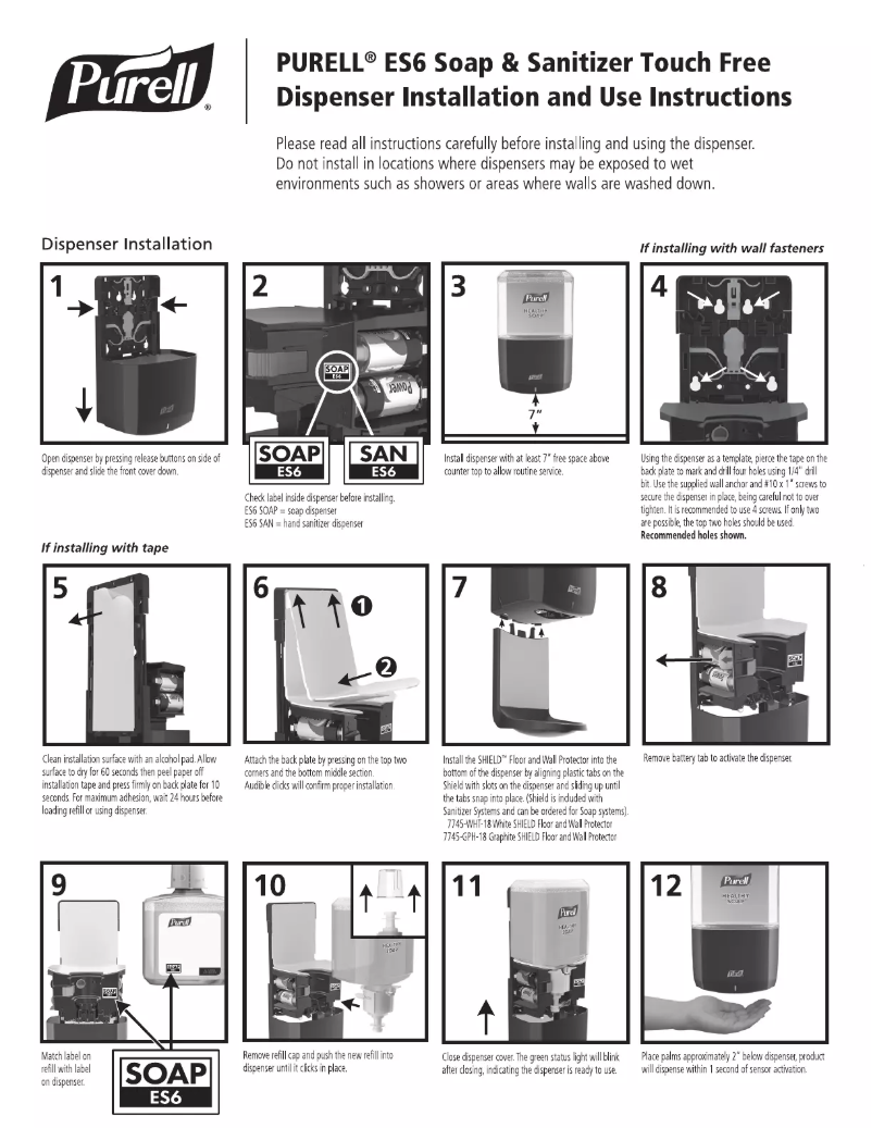 Imagen de la primera página del manual del dispositivo ES6