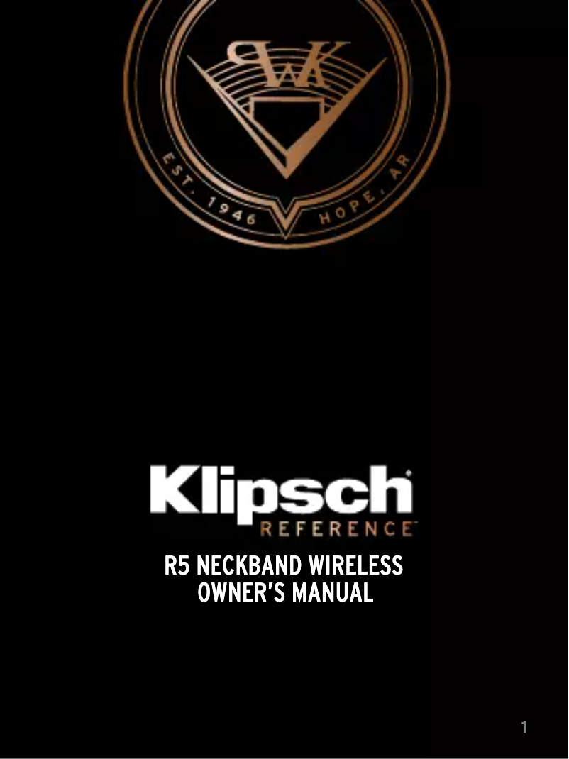 Página 1 del manual Manual de usuario Klipsch R5