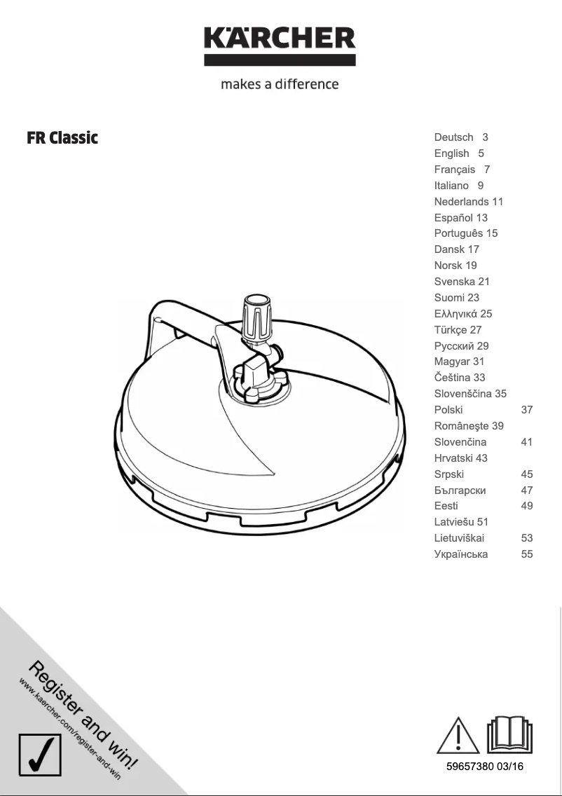 Página 1 del manual Manual de usuario Kärcher FR Classic
