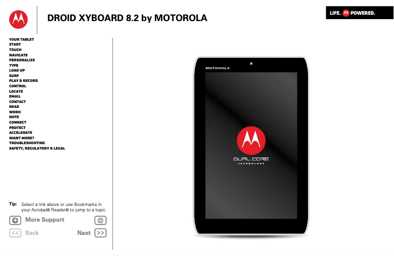 Página 1 del manual Manual de usuario Motorola DROID XYBOARD 8.2