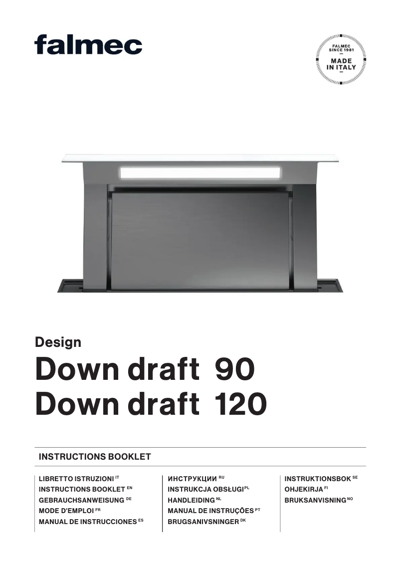 Imagen de la primera página del manual del dispositivo Down Draft