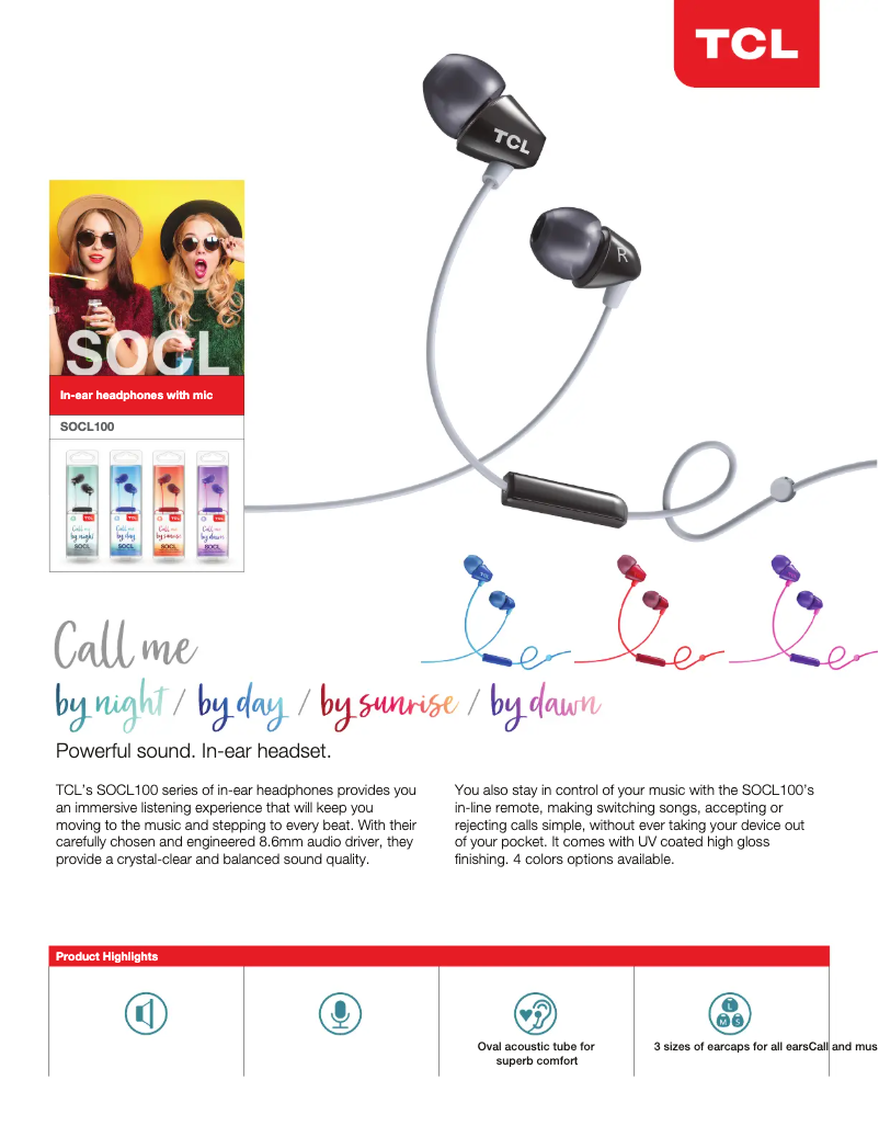 Página nº 1 - Manual de usuario TCL SOCL100