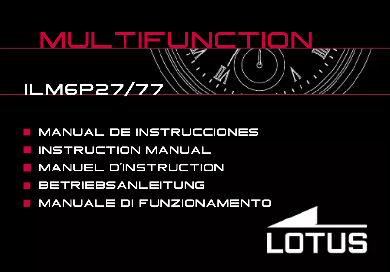 Imagen de la primera página del manual del dispositivo ILM6P27/77