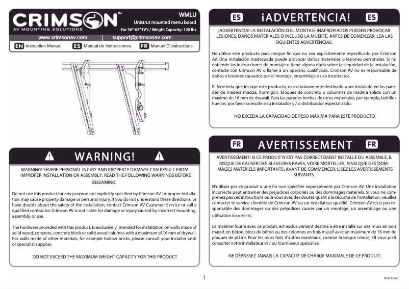 Imagen de la primera página del manual del dispositivo WMLU