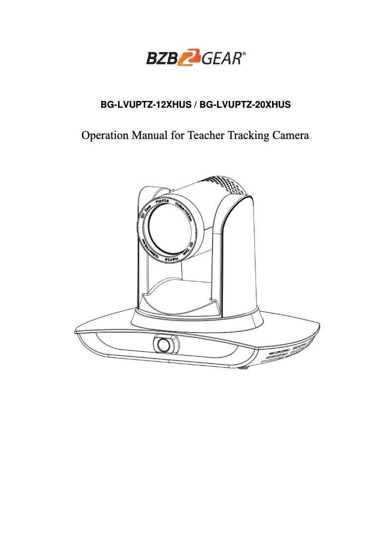 Imagen de la primera página del manual del dispositivo BG-LVUPTZ-20XHUS
