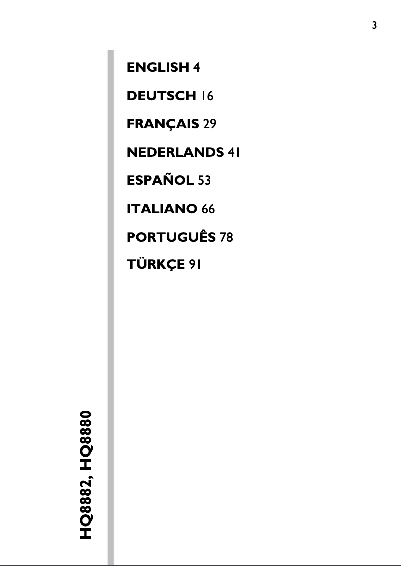 Página nº 1 - Manual de usuario Philips HQ8882