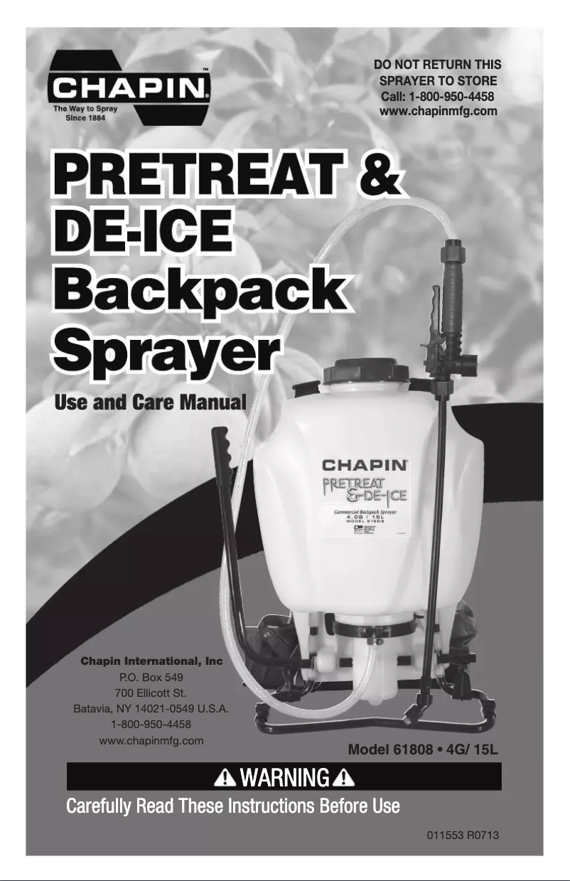 Página 1 del manual Manual de usuario Chapin 61808