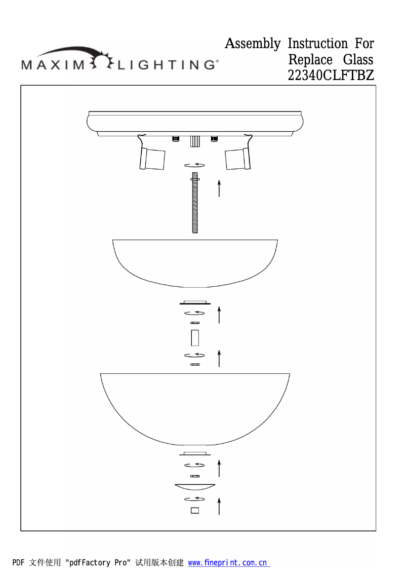 Imagen de la primera página del manual del dispositivo Bayview 22340CLFTBZ