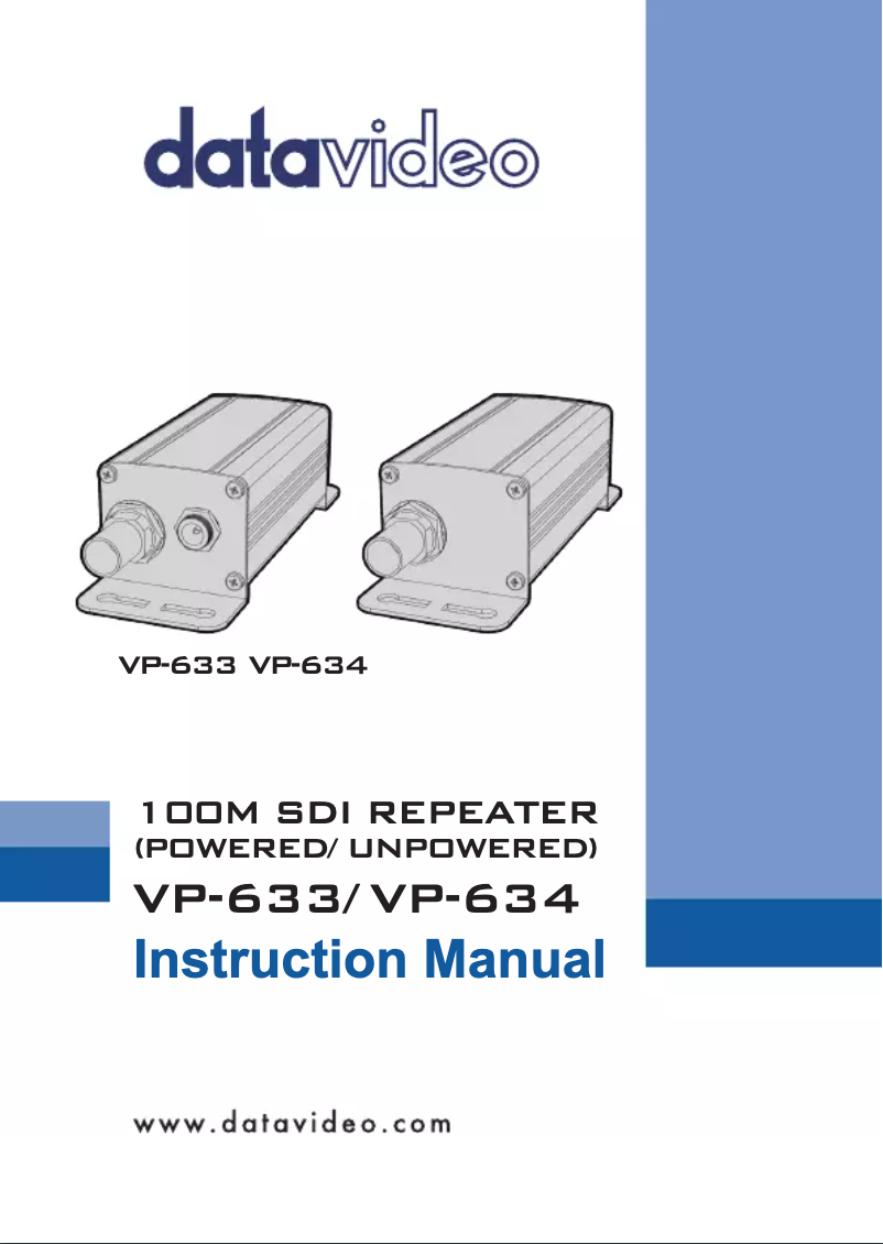 Página 1 del manual Manual de usuario DataVideo VP-634