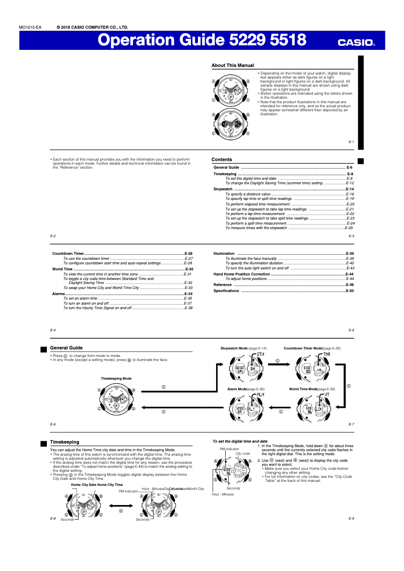 Página nº 1 - Manual de usuario Casio G-SHOCK GMAS120MF-7A2