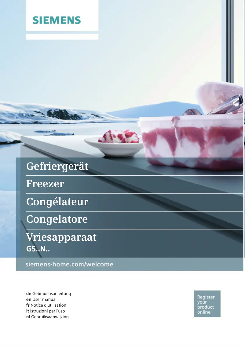 Imagen de la primera página del manual del dispositivo GS58NAW41