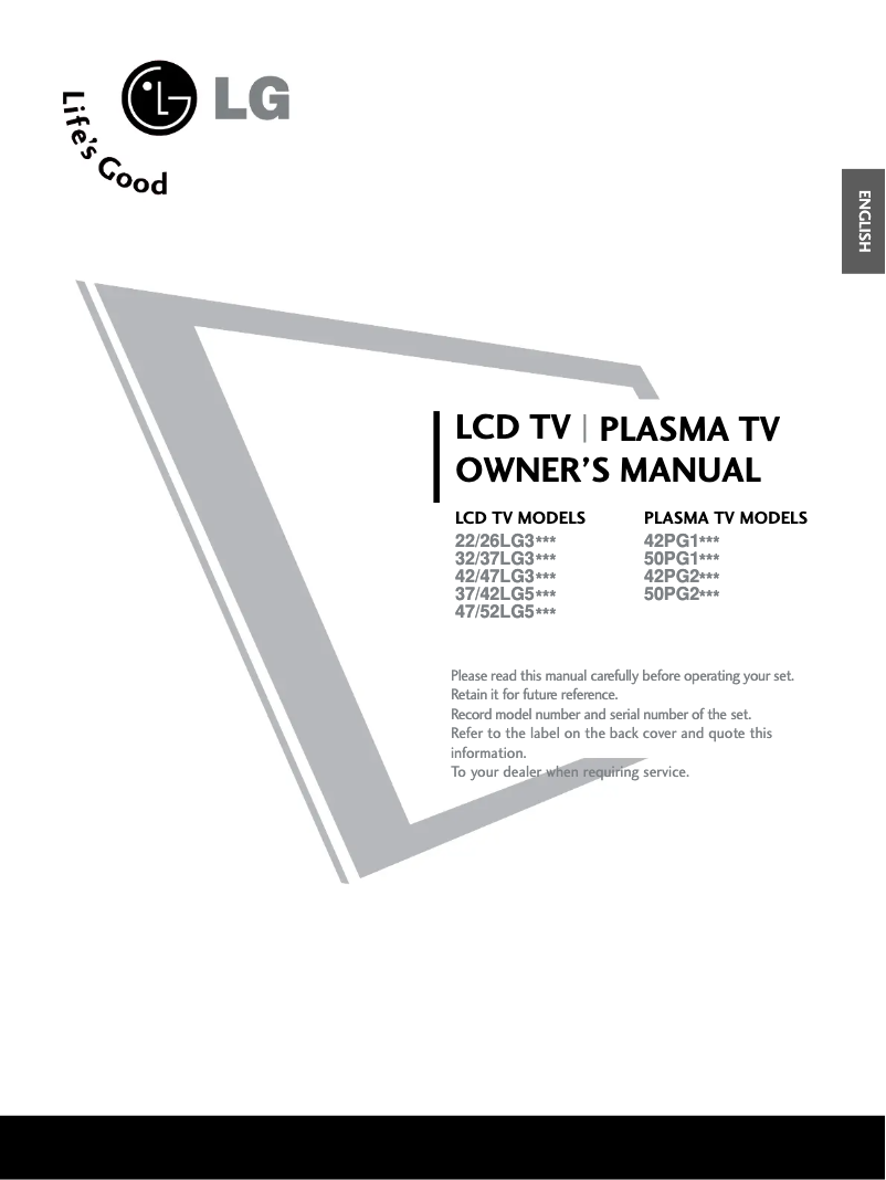 Imagen de la primera página del manual del dispositivo 47LG30RA