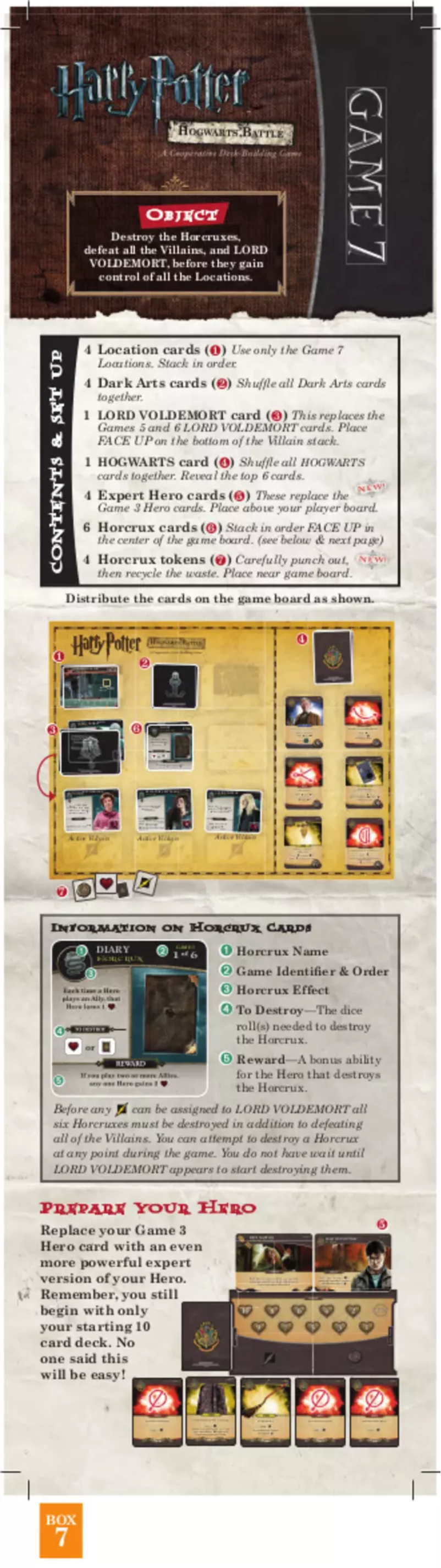 Imagen de la primera página del manual del dispositivo Harry Potter Hogwarts Battle