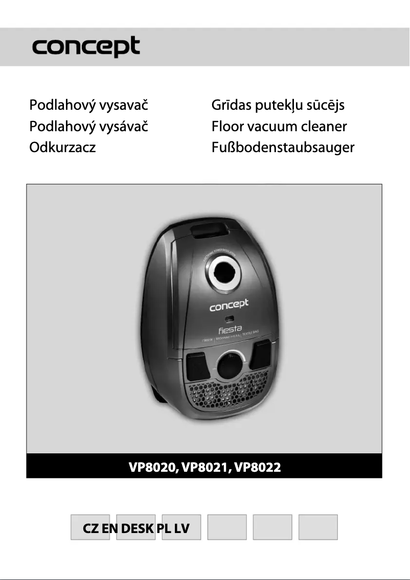 Imagen de la primera página del manual del dispositivo VP-8022