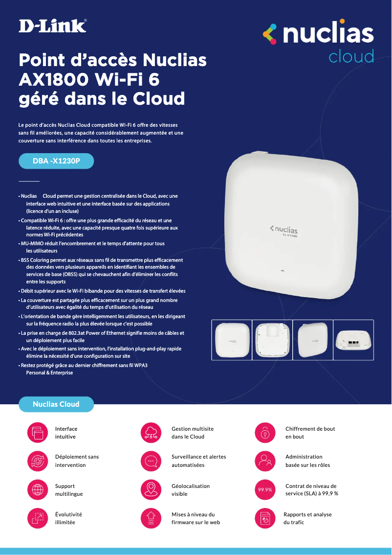 Página 1 del manual Ficha técnica D-Link DBA-X1230P