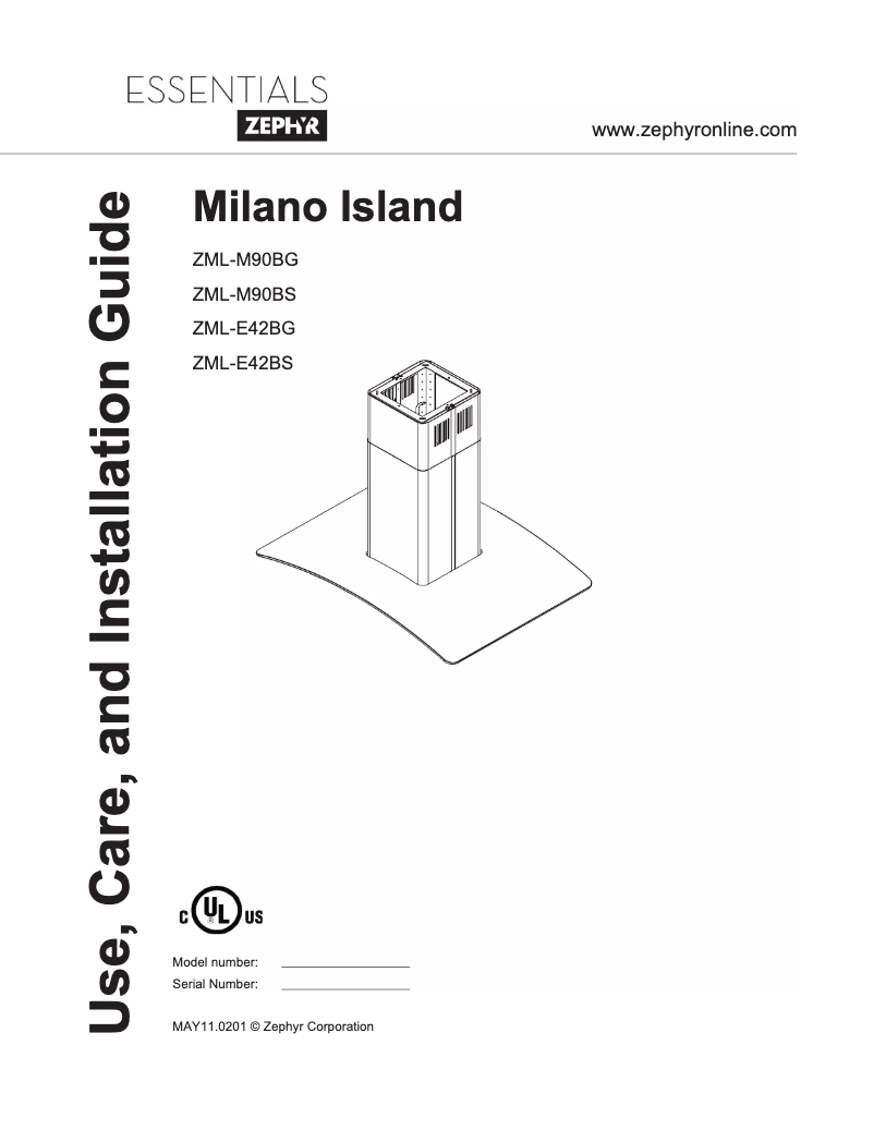 Imagen de la primera página del manual del dispositivo ZMLE42BS