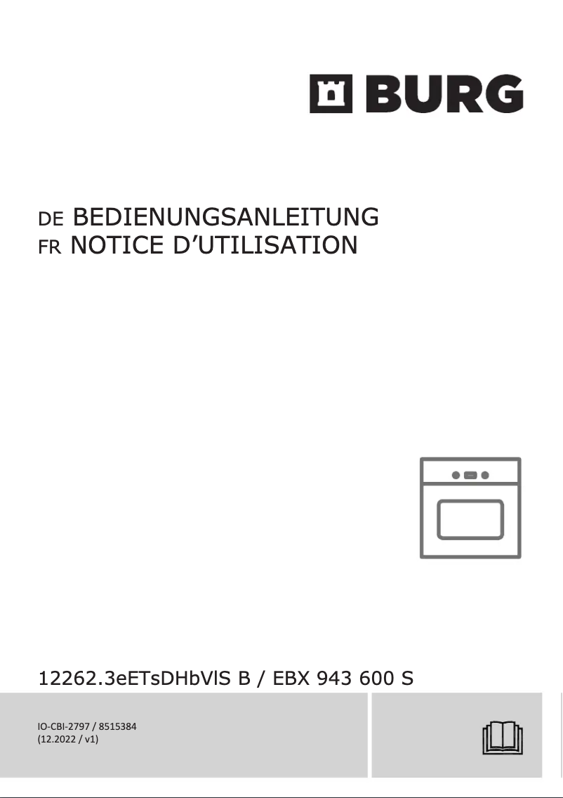 Imagen de la primera página del manual del dispositivo B EBX 943 600 S