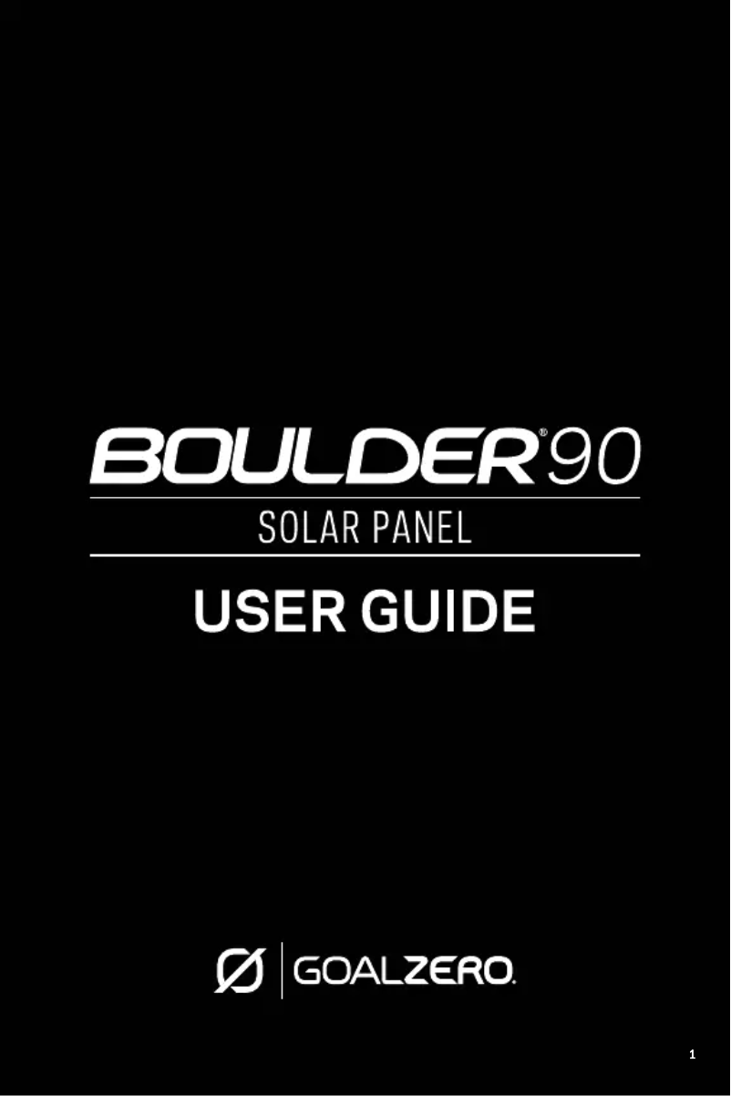 Página 1 del manual Manual de usuario Goal Zero Boulder 90
