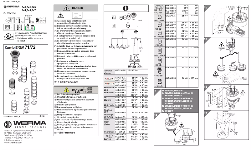 Imagen de la primera página del manual del dispositivo 64711075