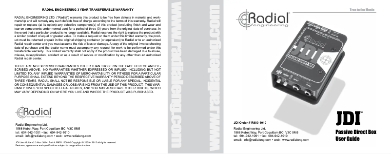 Imagen de la primera página del manual del dispositivo JDI Mk3