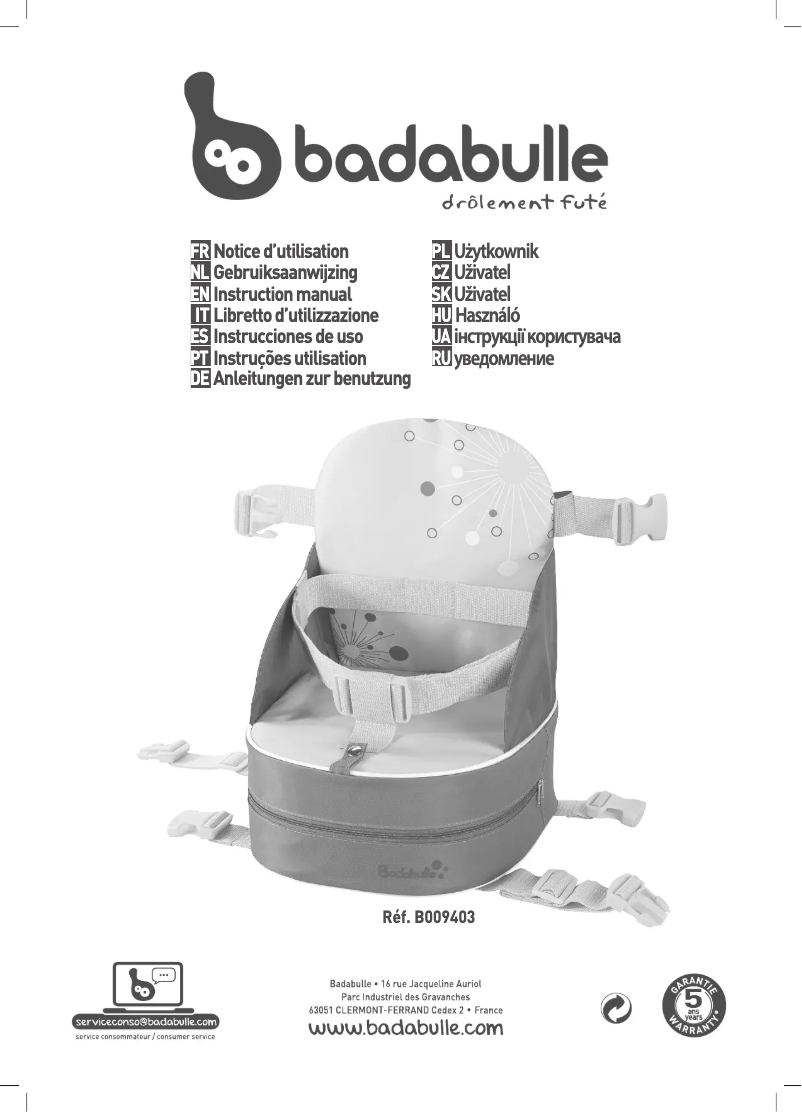 Página 1 del manual Manual de usuario Badabulle B009403