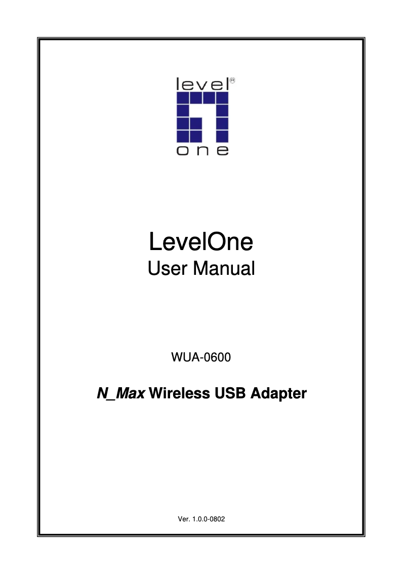 Página 1 del manual Manual de usuario LevelOne WUA-0600