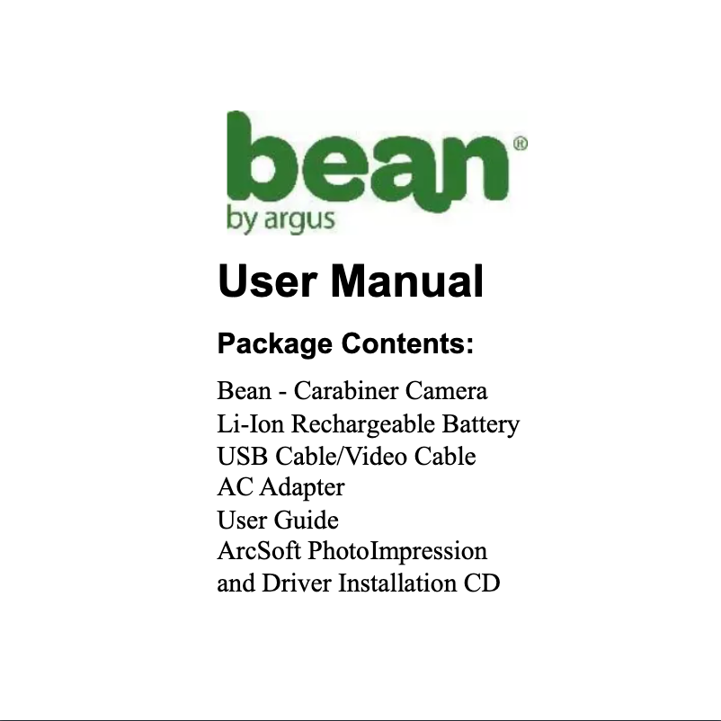 Imagen de la primera página del manual del dispositivo bean A5650