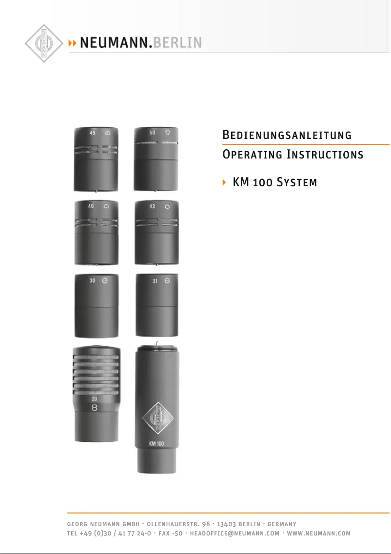 Imagen de la primera página del manual del dispositivo KM 130