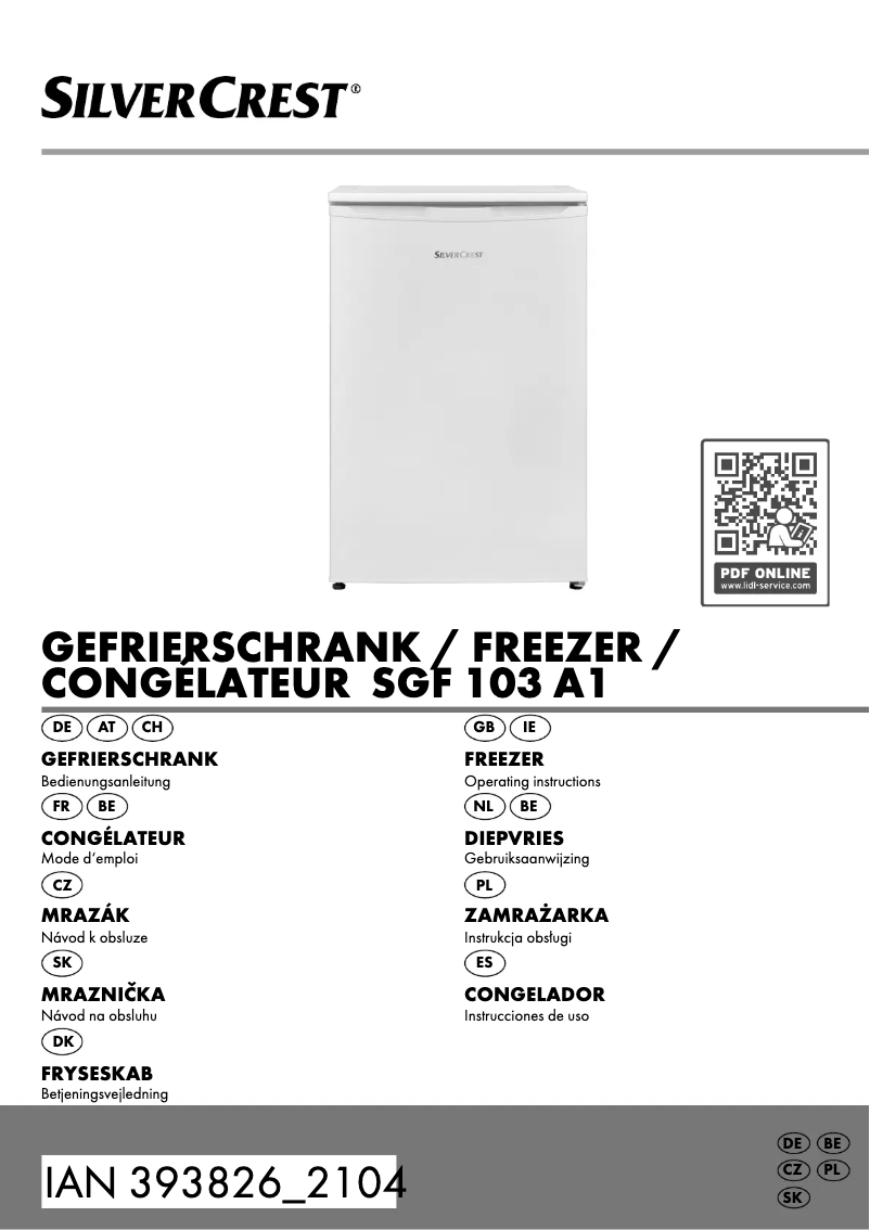 Imagen de la primera página del manual del dispositivo SGF 103 A1