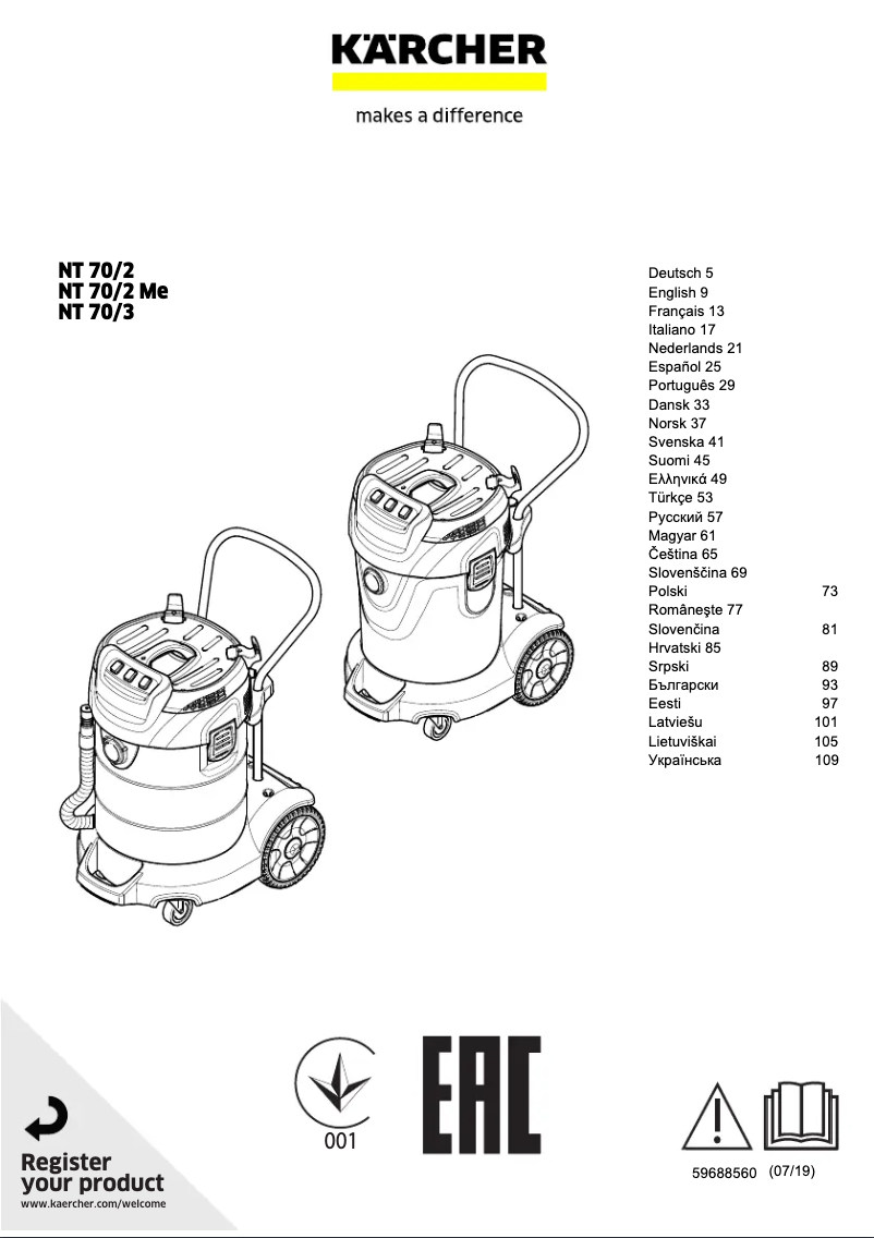Imagen de la primera página del manual del dispositivo NT 70/2 Me