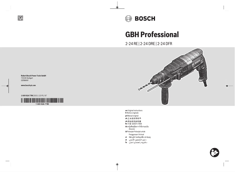 Página nº 1 - Manual de usuario Bosch GBH 240 F Professional