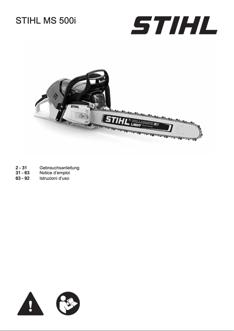 Página 1 del manual Manual de usuario Stihl MS 500i