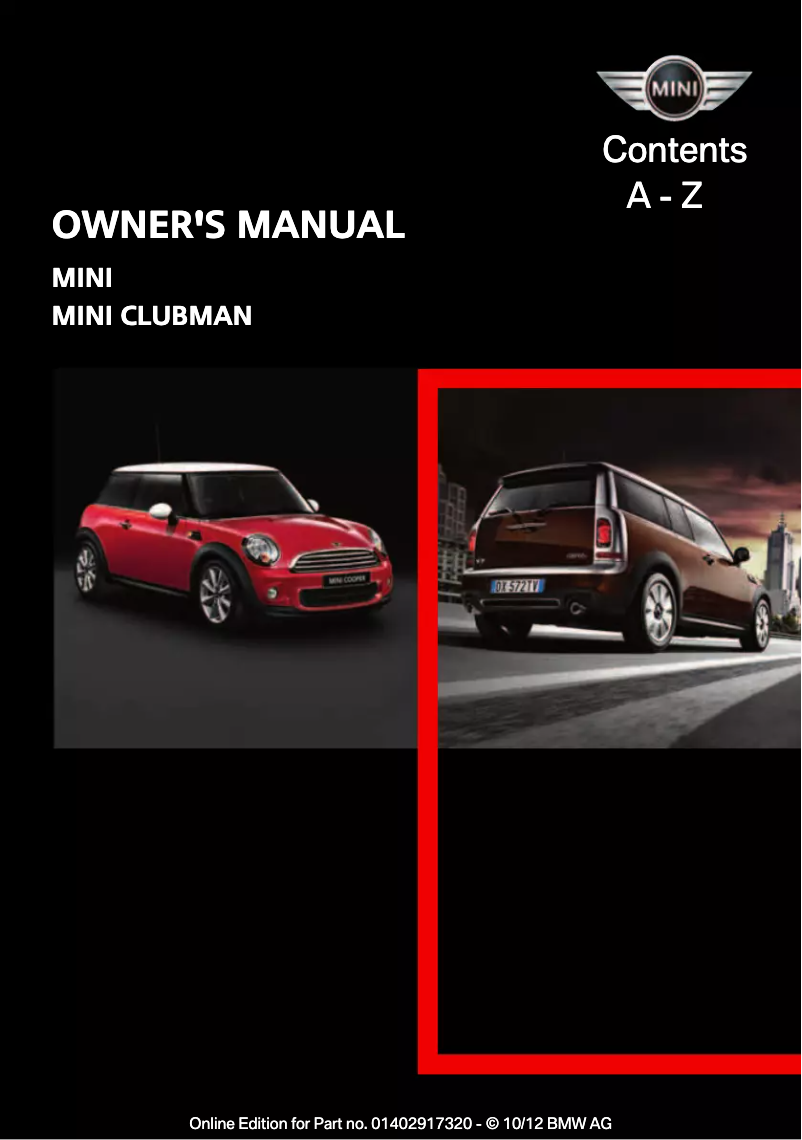 Página 1 del manual Manual de usuario Mini Cooper S (2010)