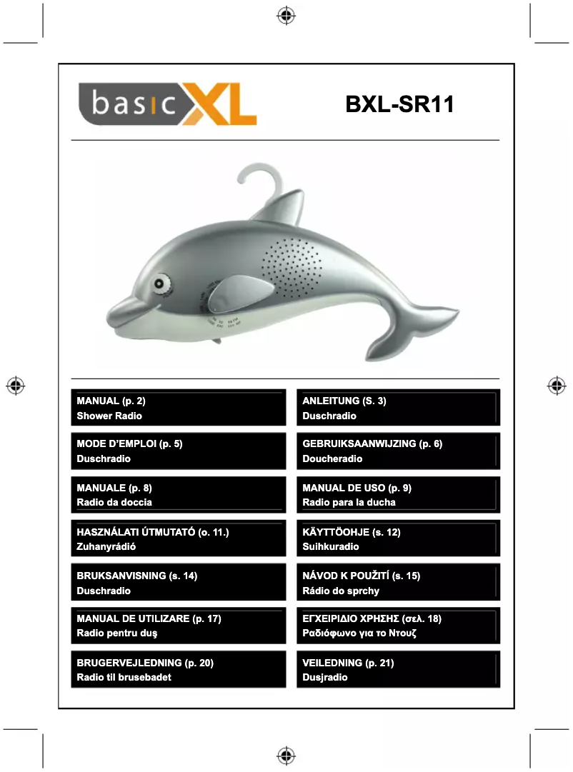 Imagen de la primera página del manual del dispositivo BXL-SR11