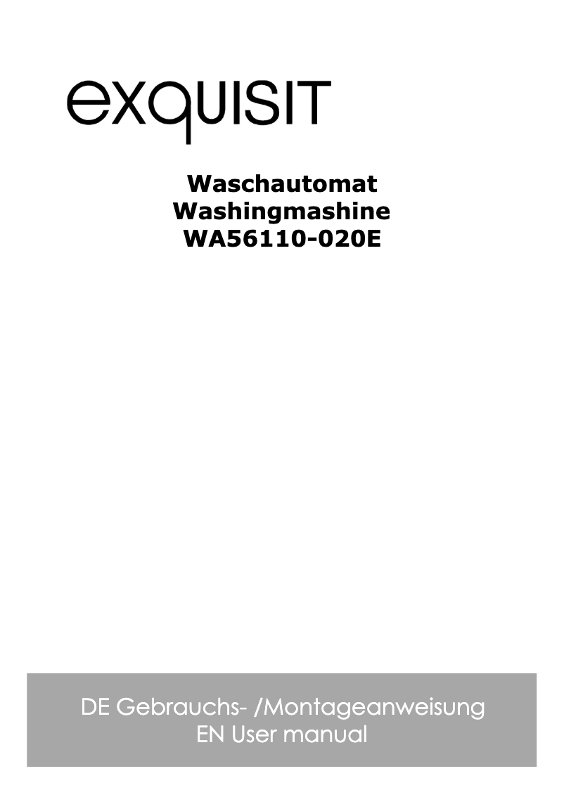 Imagen de la primera página del manual del dispositivo WA56110-020E