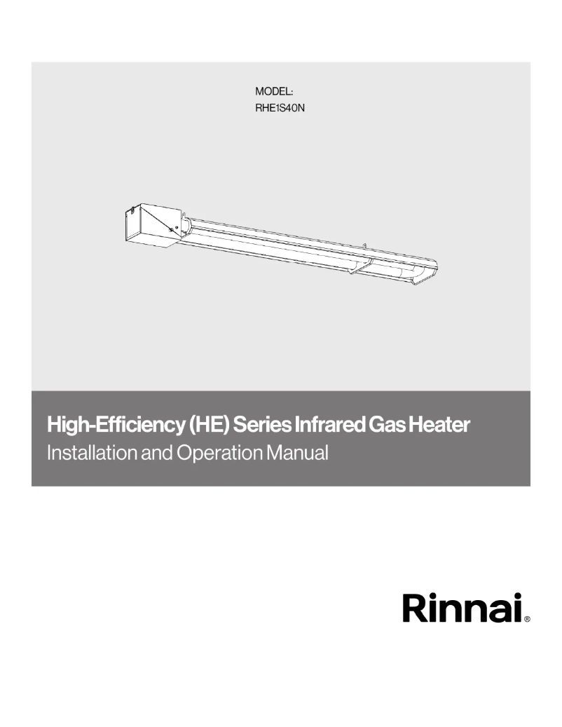 Página 1 del manual Guía de instalación Rinnai RHE1S40N
