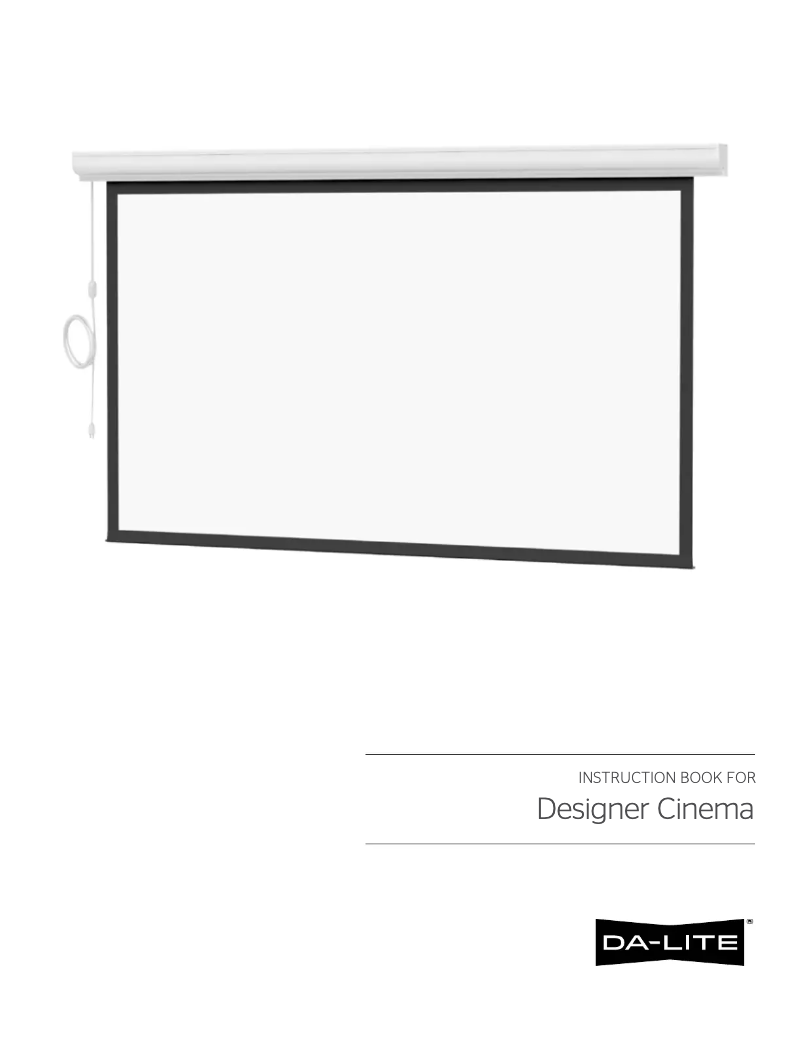 Imagen de la primera página del manual del dispositivo Designer Cinema 89760D